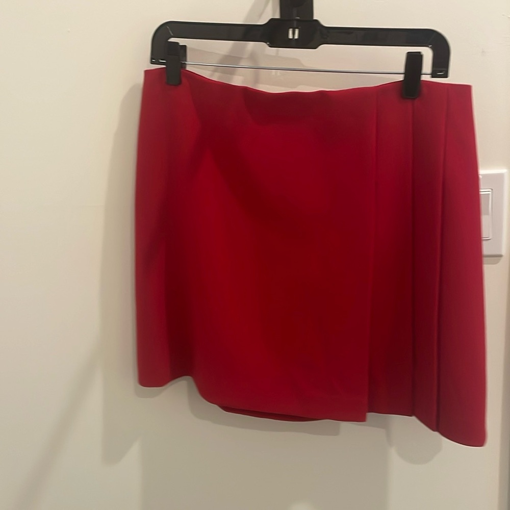 nWT Alice+Olivia red pleated skirt size 12